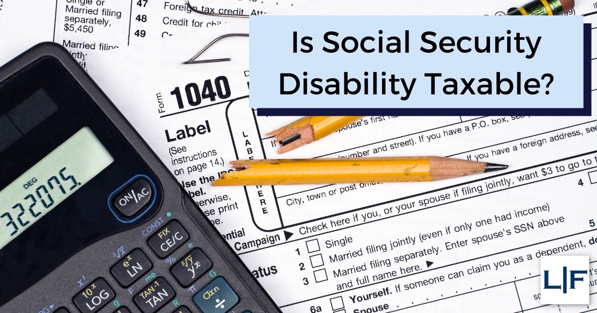 Is social security disability taxable title on photo of tax return