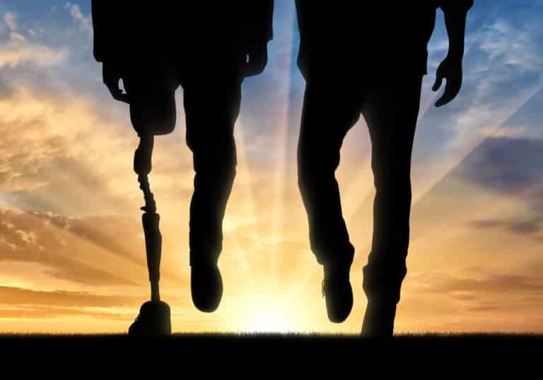 disabled veterans walking