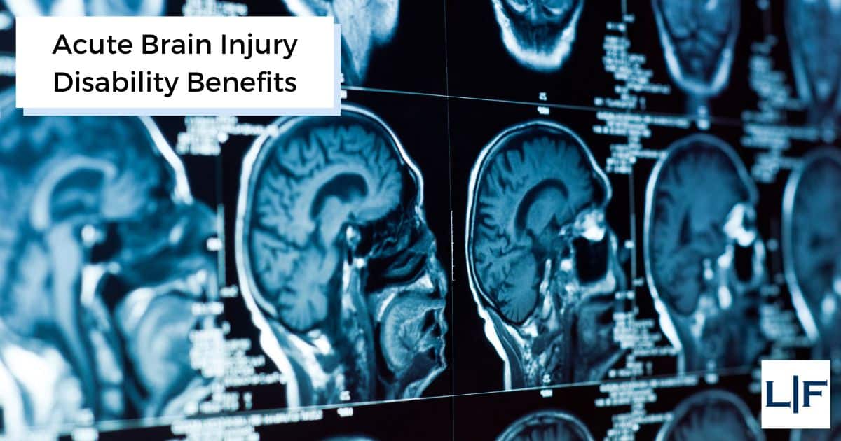 acute brain injury disability benefits on brain mri