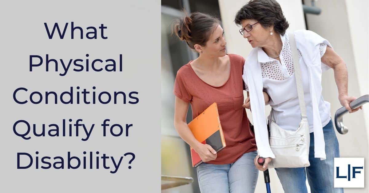 what physical conditions qualify for disability